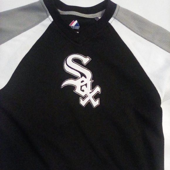 COPY - WHITE SOX MLB SHIRT JERSEY V-NECK KIDS SMALL LIKE NEW - Picture 2 of 4